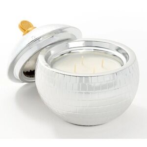 HomeWorx by Slatkin + Co. 14-oz Sparkling Cuvee Scented Disco Ball Candle Silver